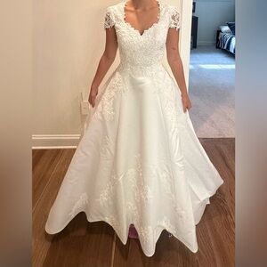 Elegant White Lace Gown
